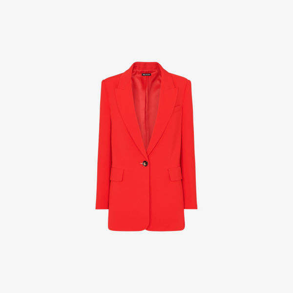 Однобортный пиджак свободного кроя из крепа Whistles, красный