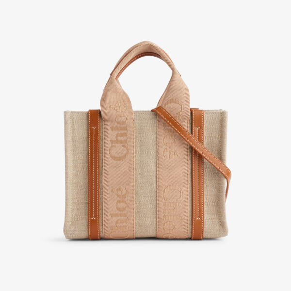 

Сумка на плечо woody из холста и кожи Chloé, цвет soft tan