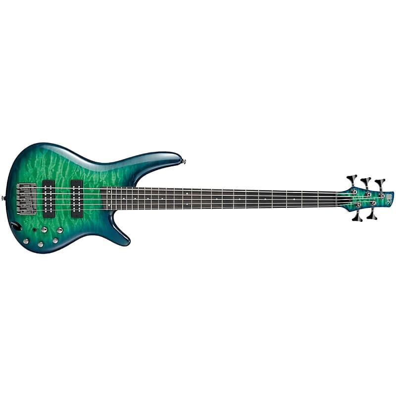 

Басс гитара Ibanez SR Series SR405EQM Surreal Blue Burst Gloss SLG 5-String Bass Green SR405 QM + Free Gig Bag