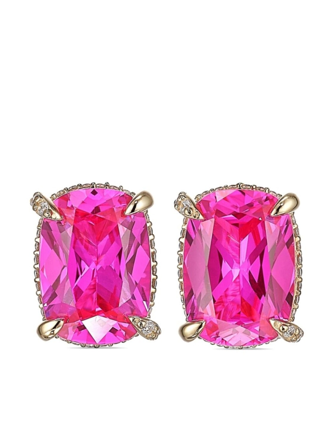 

Серьги Cushion Wing из желтого золота с сапфирами Anabela Chan, розовый