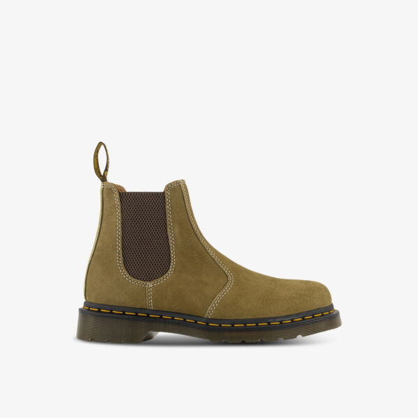 

Кожаные ботинки челси 2976 с отстрочкой в тон Dr. Martens, зеленый