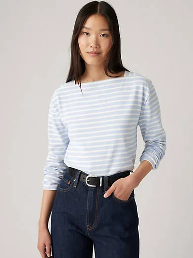

Футболка Bay Sailor с длинными рукавами Levi's, цвет Open Water Stripe - Blue