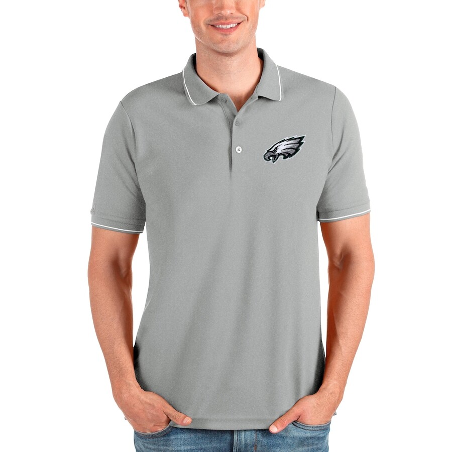

Поло с коротким рукавом Antigua Philadelphia Eagles, серый