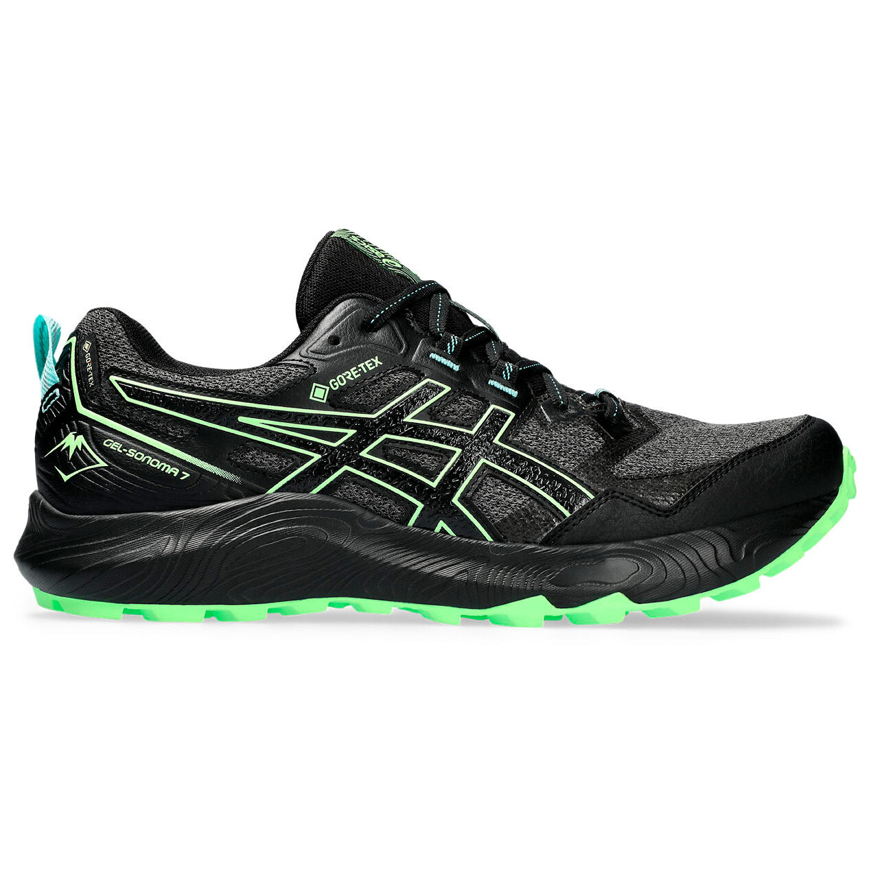 

Кроссовки для бега по пересеченной местности Asics Gel Sonoma 7 GTX, цвет Black/Illuminate Green