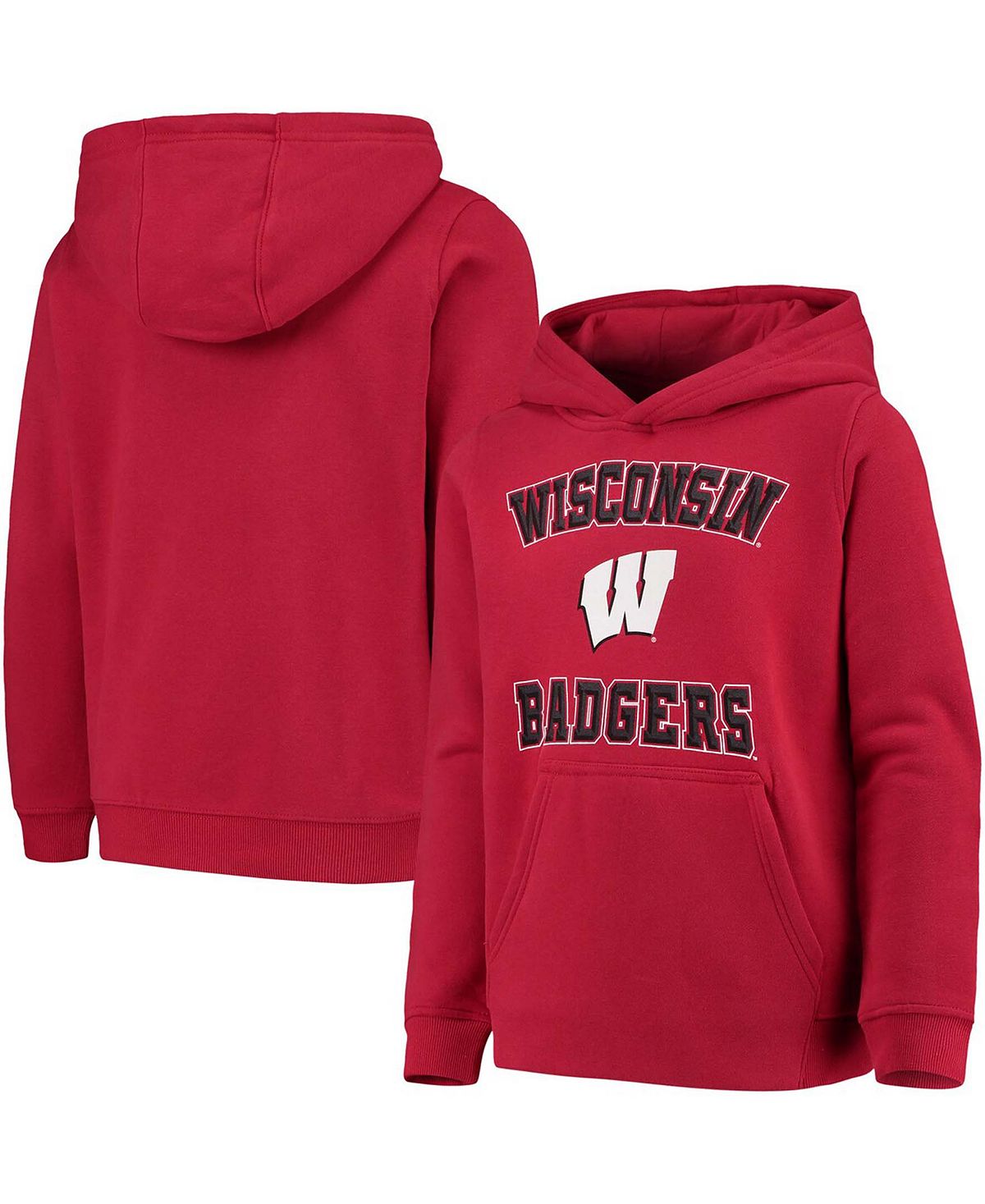 

Пуловер с капюшоном Red Wisconsin Badgers для мальчиков и девочек Big Bevel Outerstuff