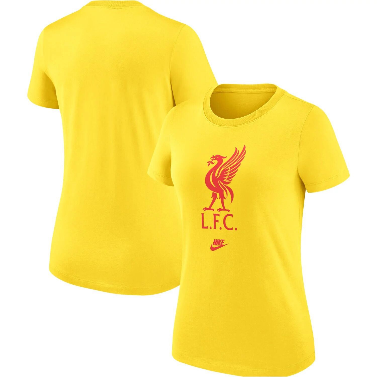 

Женская желтая футболка Nike Liverpool Crest Nike, Желтый