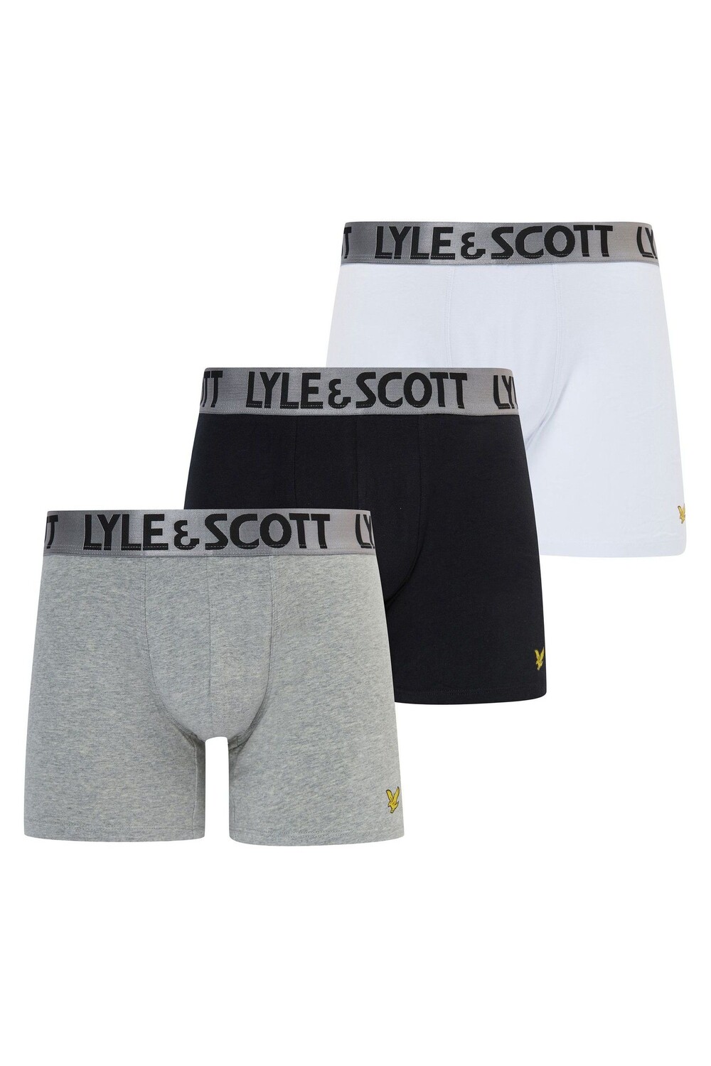 

Комплект из 3 пар черных боксеров Christopher Premium Lyle & Scott, черный