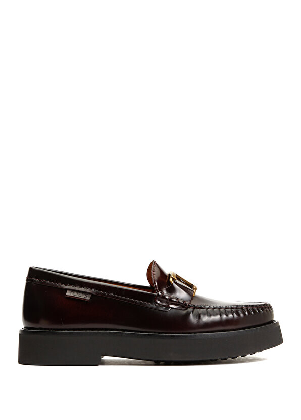 

Бордово-красные женские кожаные лоферы Tod's, Красный