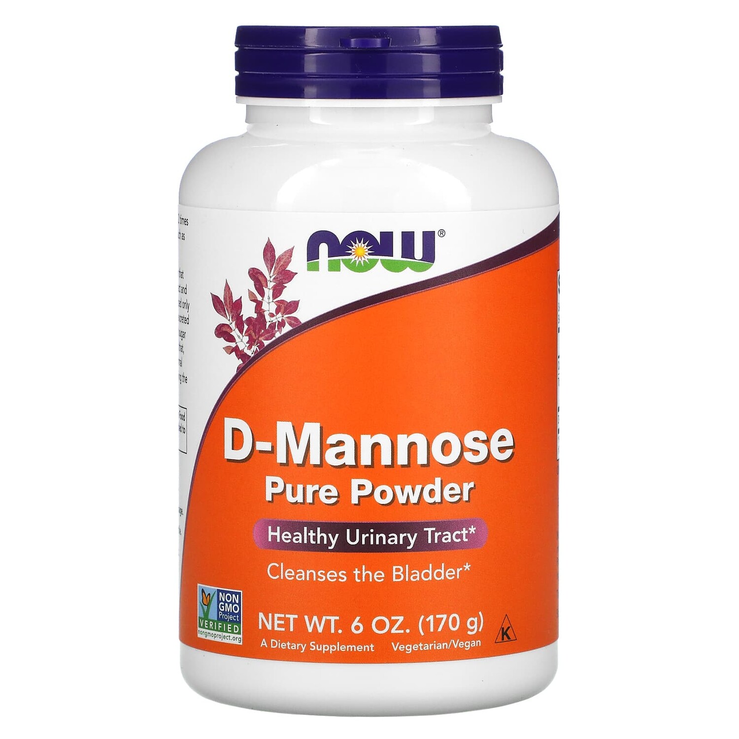 

D-манноза, чистый порошок, 170 г (6 унций), NOW Foods