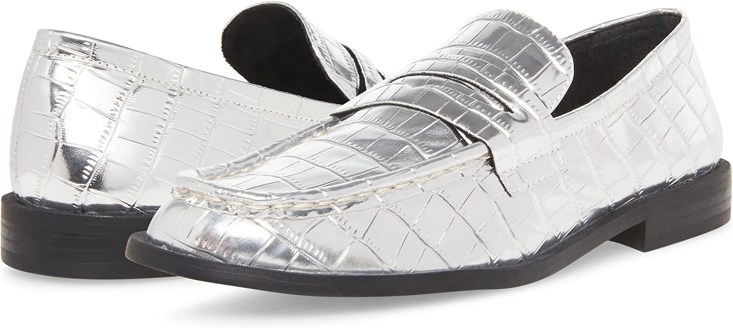 

Лоферы Goodman Loafer Steve Madden, цвет Silver Croco