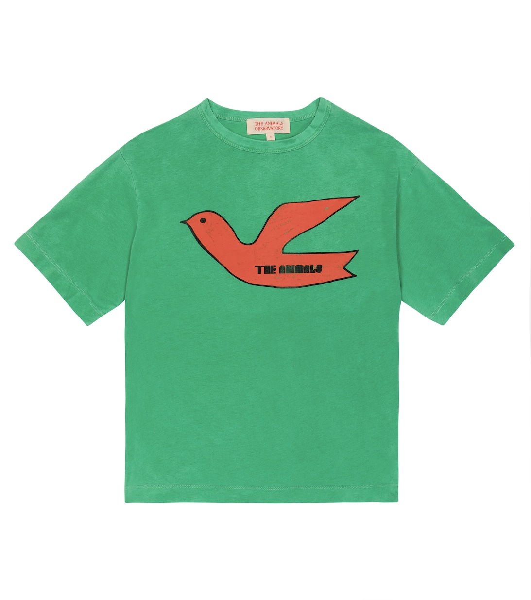Футболка оверсайз с принтом Rooster The Animals Observatory, зеленый детская бежевая футболка с петухом the animals observatory