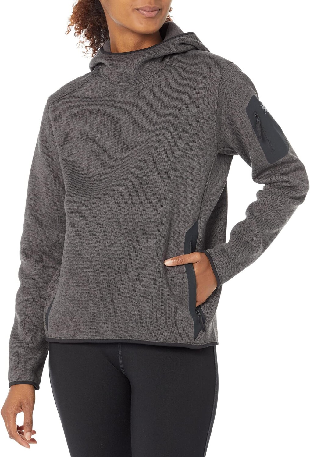 

Скрытый пуловер с капюшоном Arc'teryx, цвет Black Heather