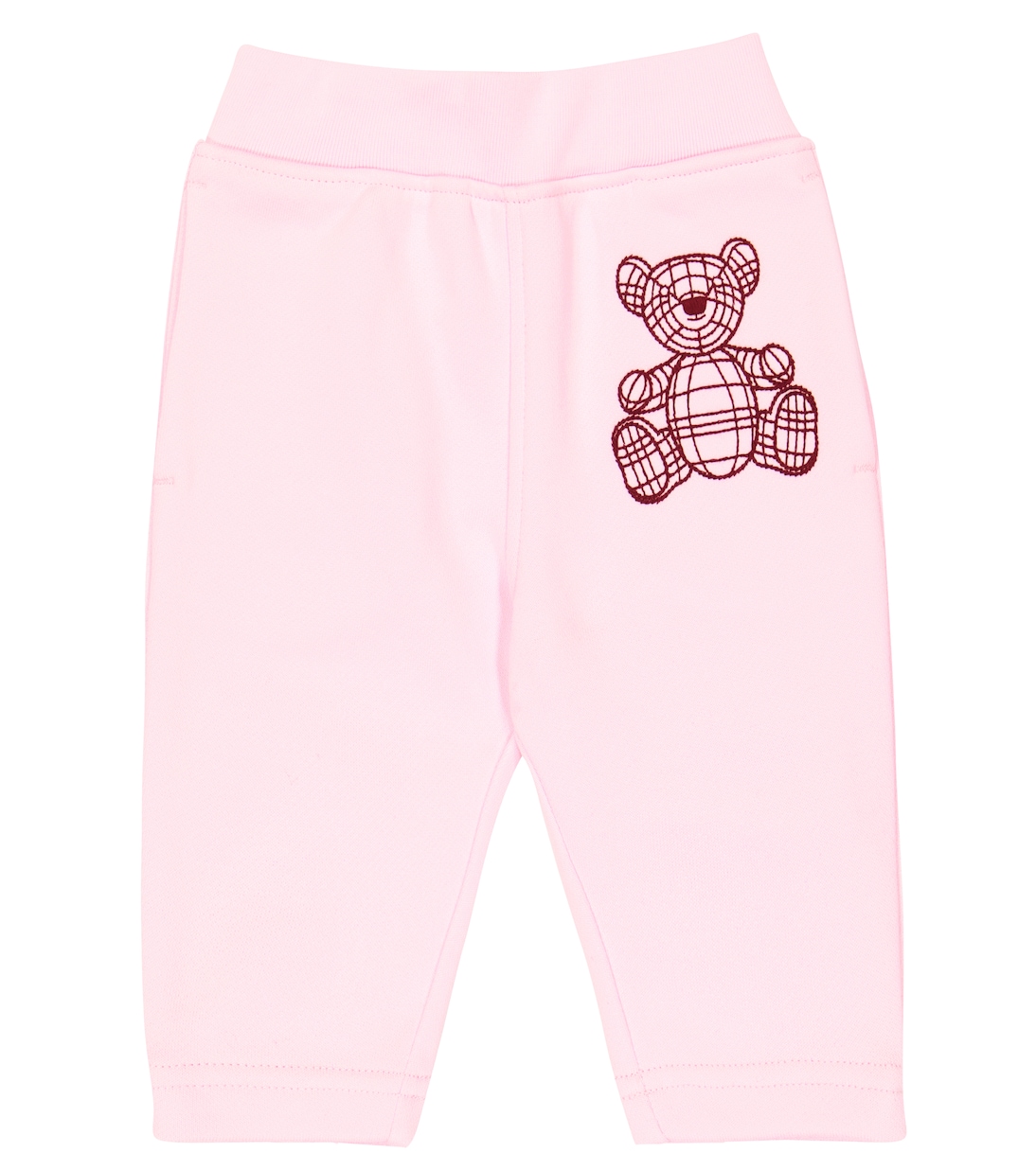 розовый кожаный клатч burberry белый Детские хлопковые спортивные штаны с принтом Burberry Kids, розовый