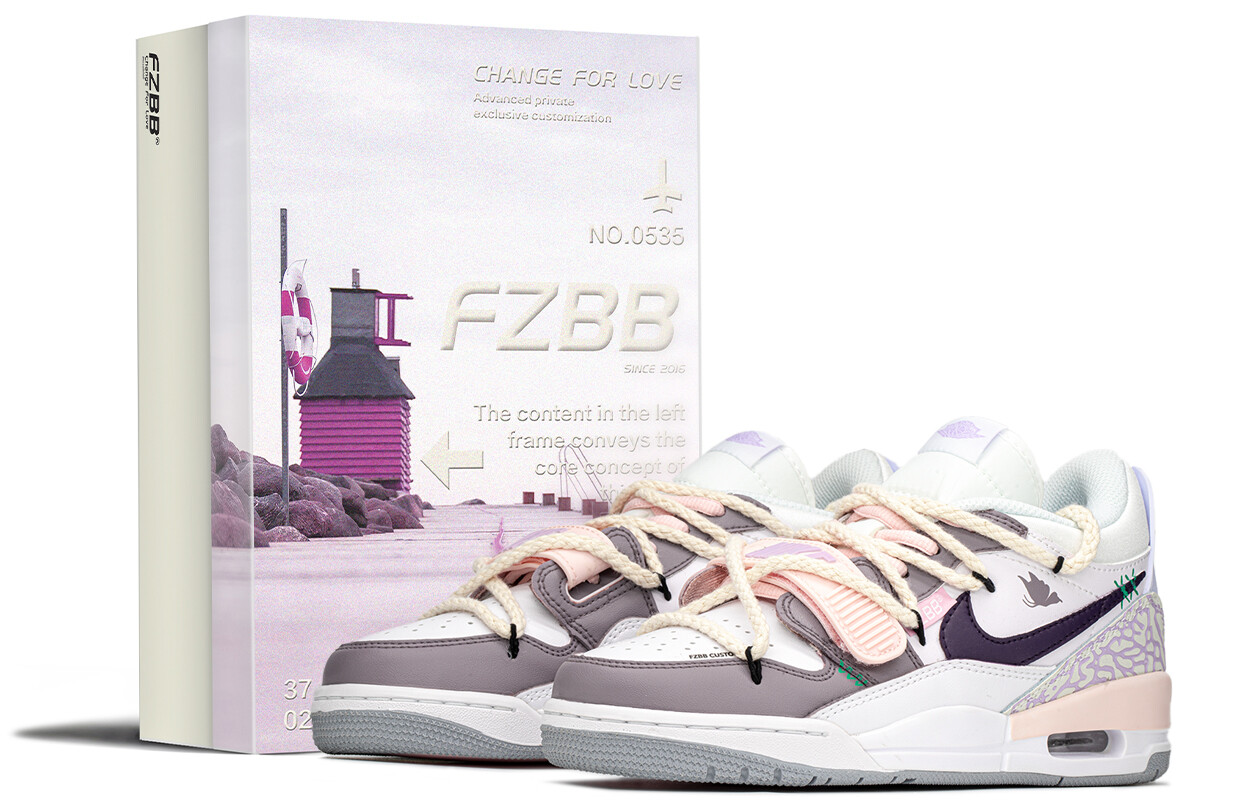 

Кроссовки Jordan Legacy 312 Vintage Basketball Shoes Women's Low-top White/purple/pink, белый/розовый/фиолетовый