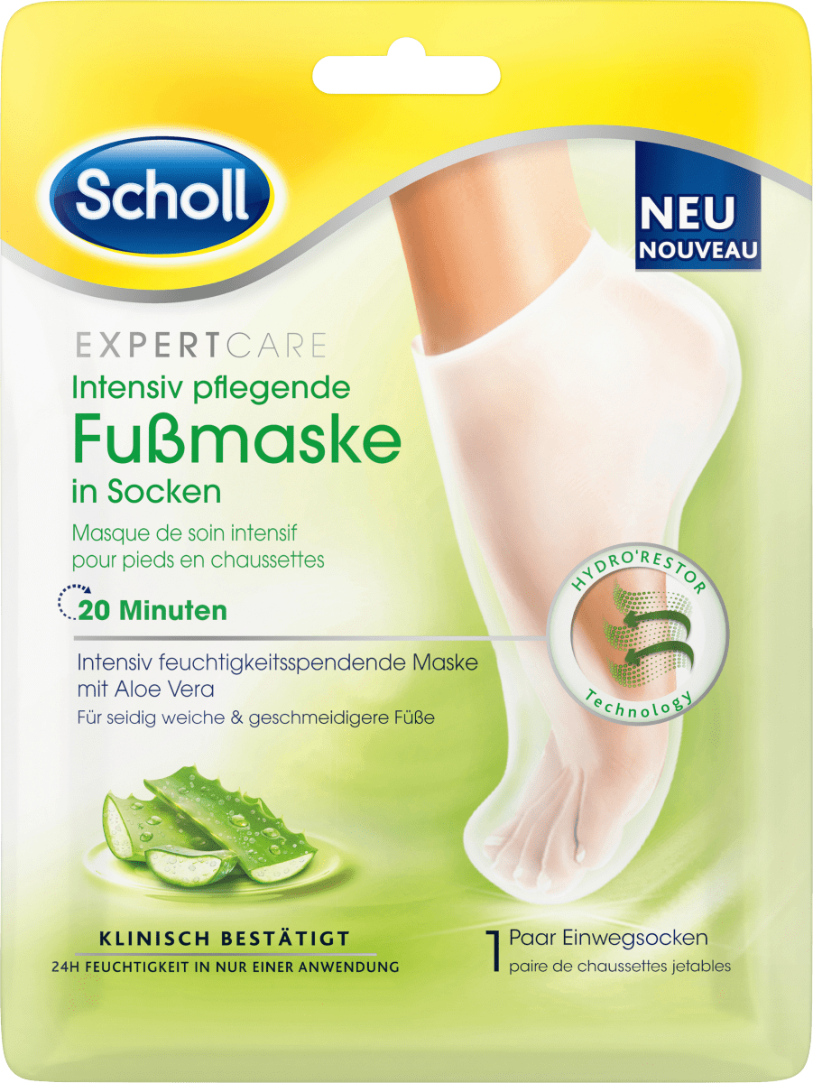 Носки-маски для ног с алоэ вера (1 пара) 2 шт. Scholl насадка scholl 3018018