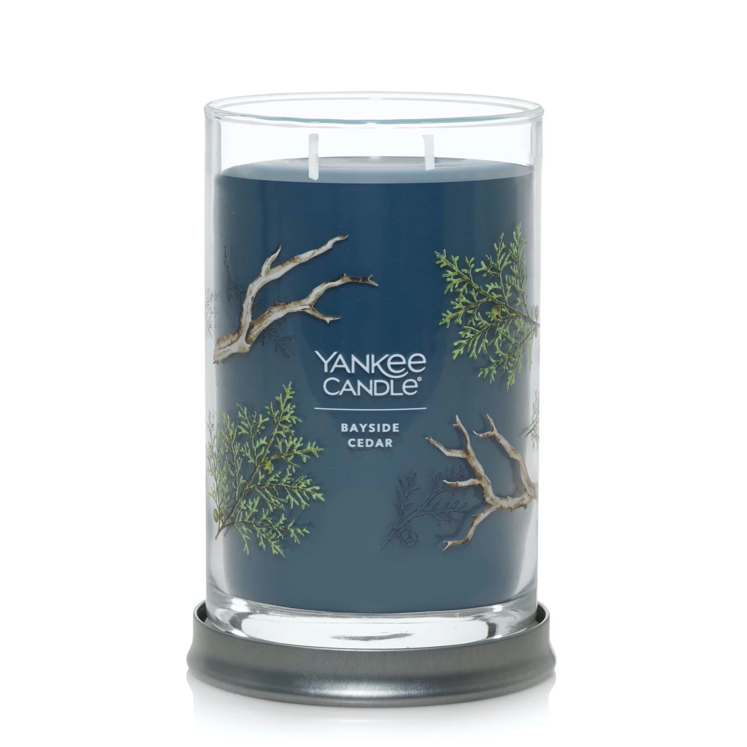 Yankee Candle Bayside Cedar Signature стаканная свеча с 2 фитилями свеча ароматизированная yankee candle vibrant saffron высота 8 6 см