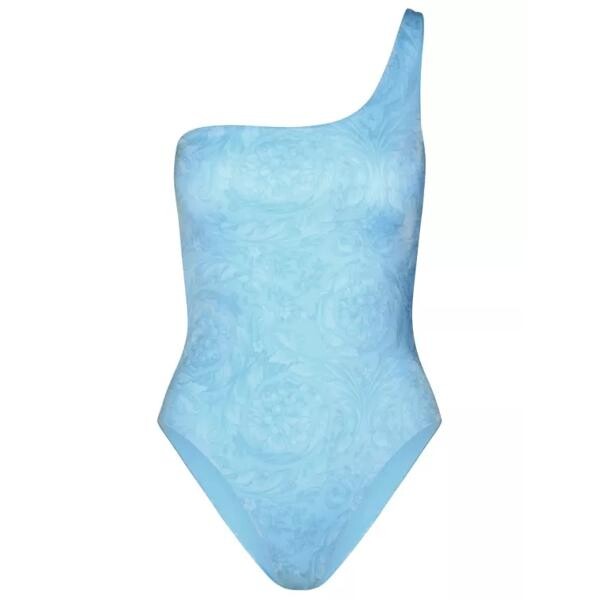 

Купальник asymmetric 'barocco' one-piece swimsuit in light b Versace, синий