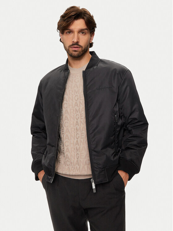 

Бомбер стандартного кроя Armani Exchange, черный