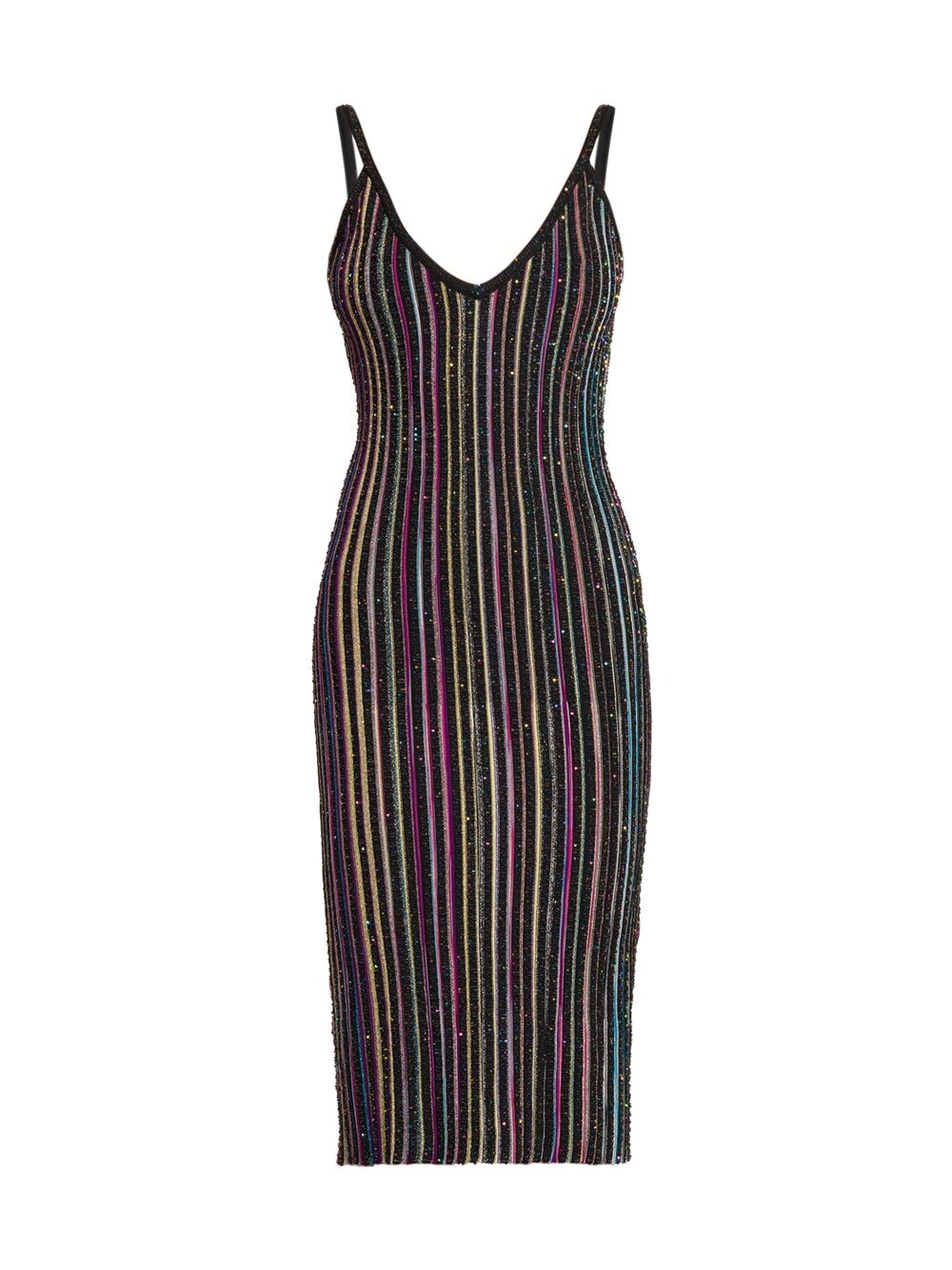 

Полосатое платье-футляр Missoni, черный