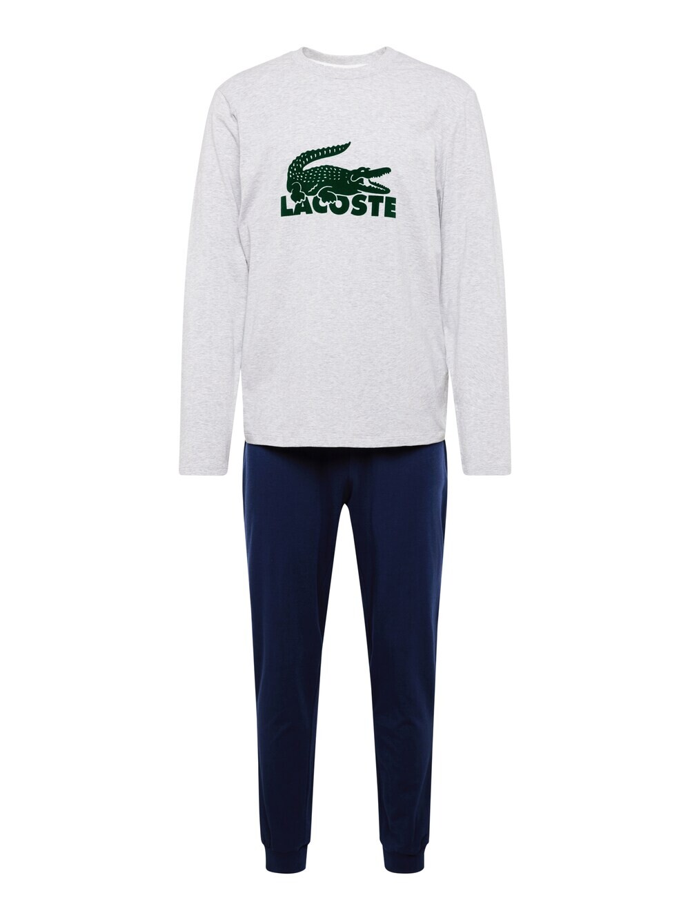 

Длинная пижама Lacoste, пестрый серый