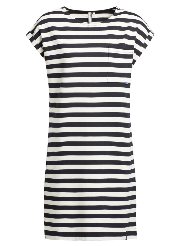 

Длинное платье Khujo NISHA STRIPES, цвет schwarz-cremeweiß gestreift