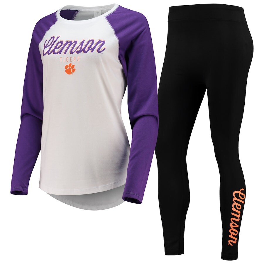 

Пижамный комплект ZooZatz Clemson Tigers, белый