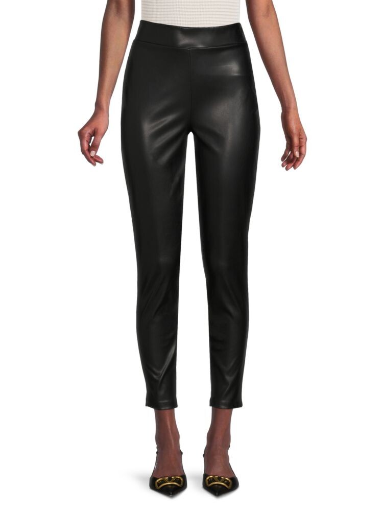 

Брюки из искусственной кожи Dkny, черный