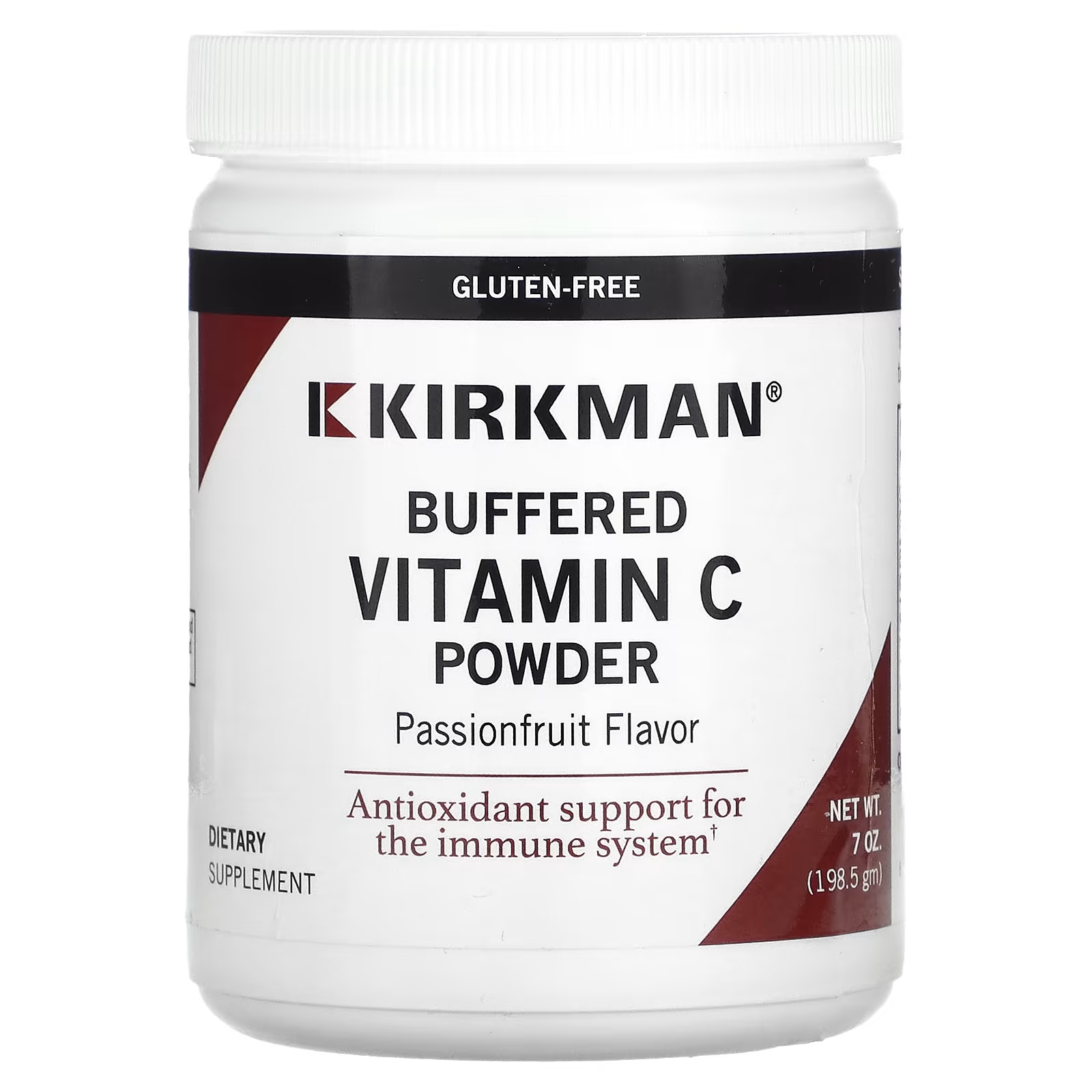Буферизованный порошок Kirkman Labs витамина С, маракуйя, 198,5 г буферизованный порошок витамина c life extension 4000 мг 454 г
