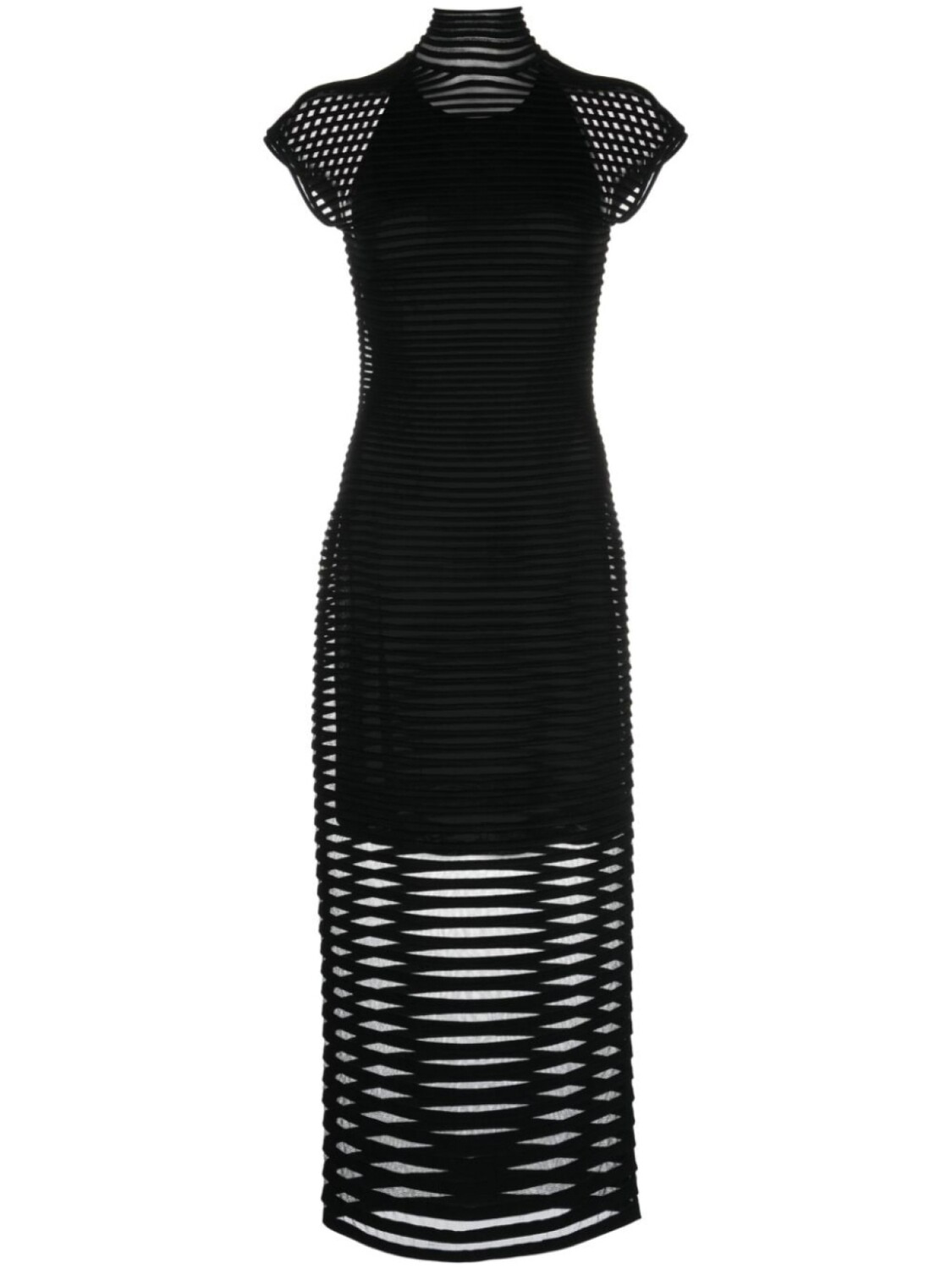 

Платье миди с открытой спиной Alaïa, черный