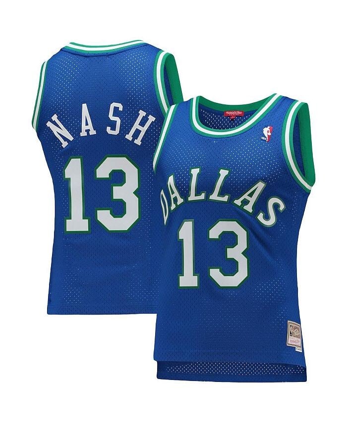 

Женская синяя майка Steve Nash Dallas Mavericks 1998-99 Hardwood Classics Swingman Mitchell & Ness, цвет Blue