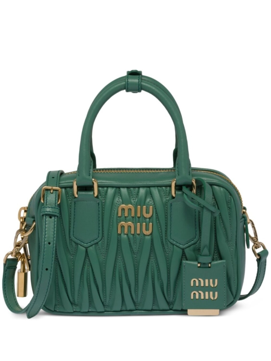 

Miu Miu стеганая мини-сумка, зеленый