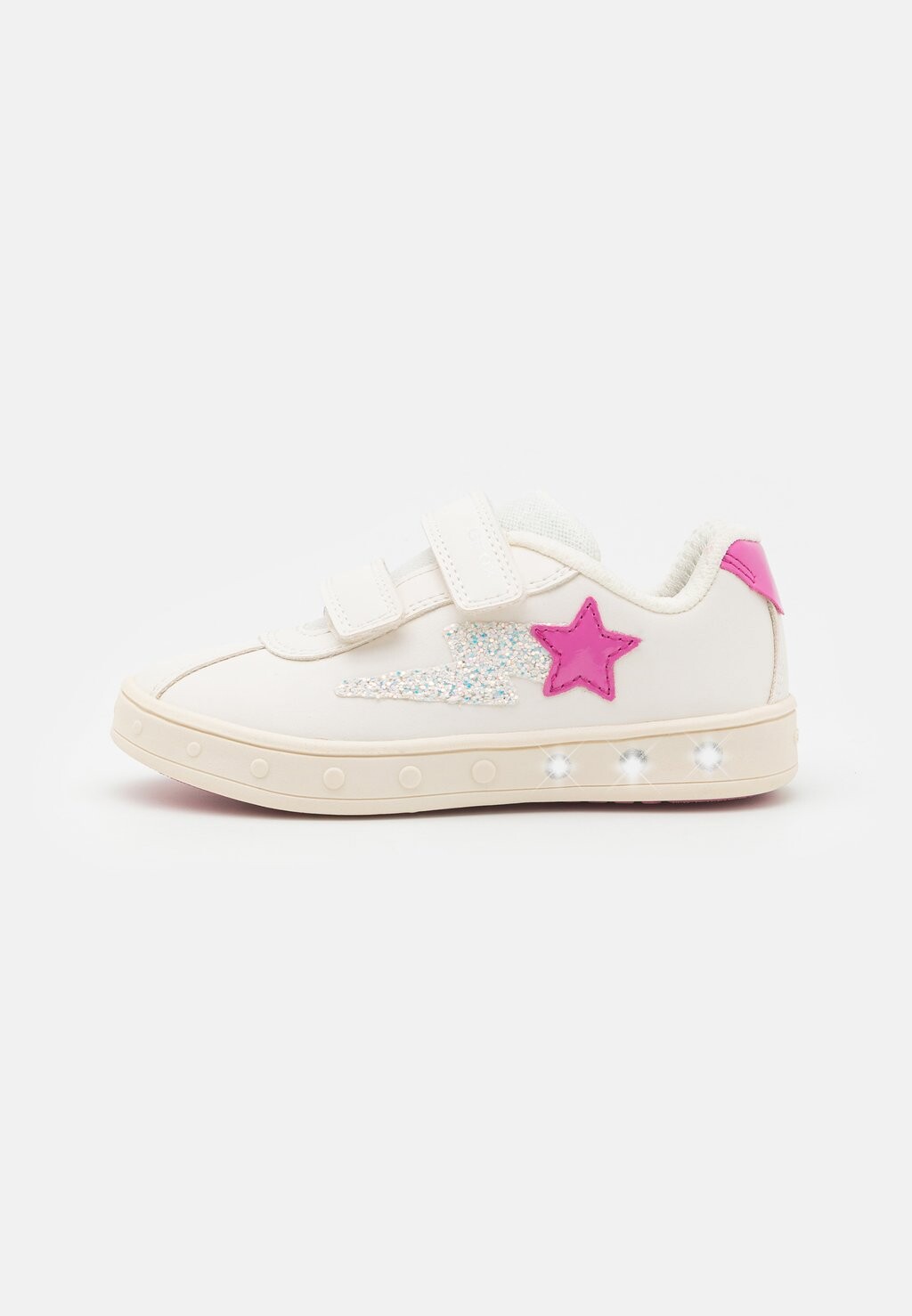 Кроссовки низкие SKYLIN GIRL LIGHTS Geox, цвет white/fuchsia