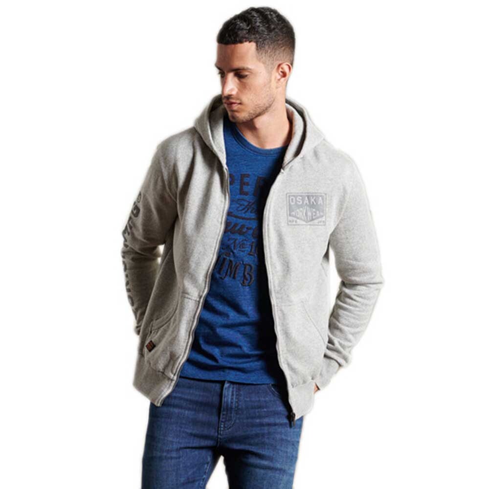 

Толстовка Superdry Modern Workwear Full Zip, серый