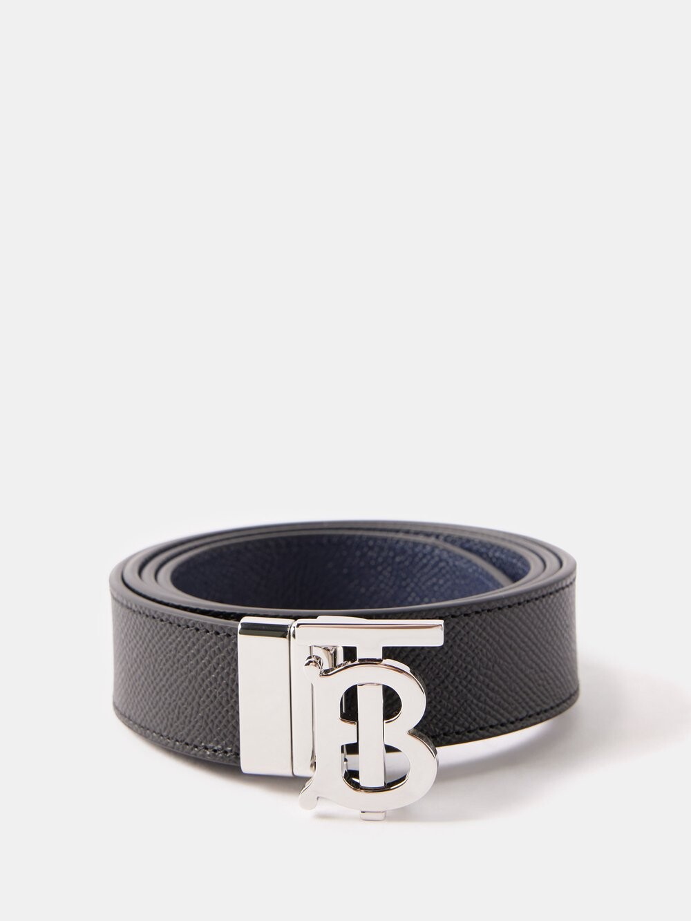 

Кожаный ремень с пряжкой tb Burberry, черный