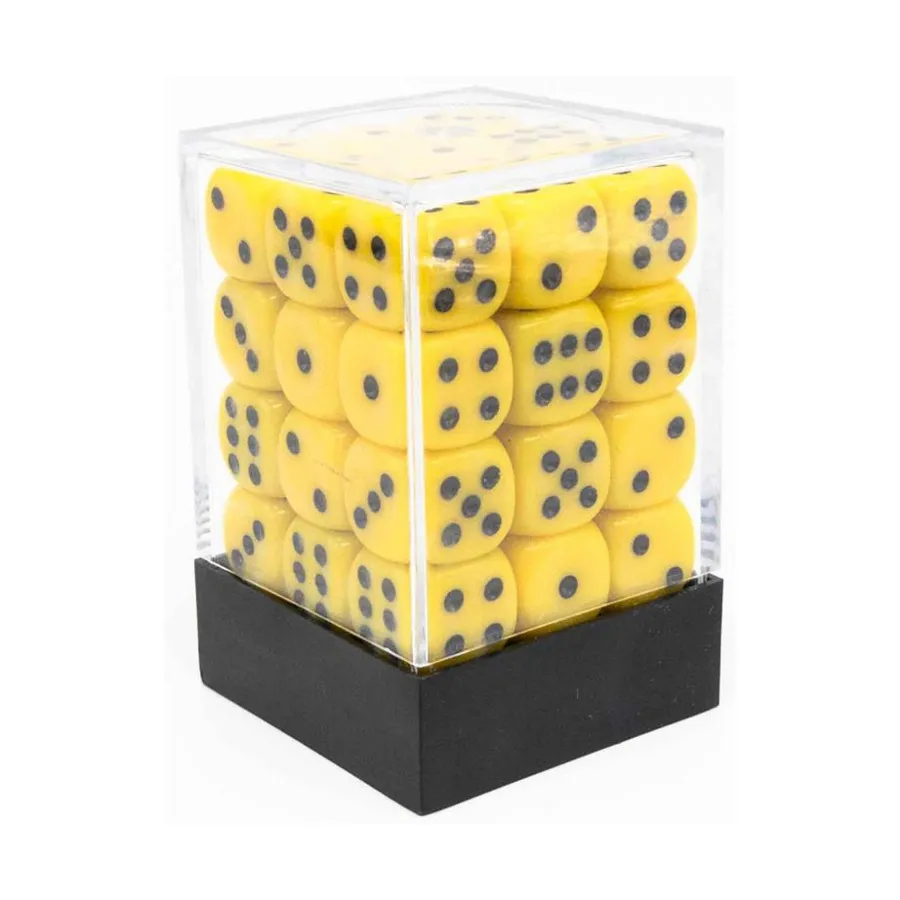 

d6 12 мм Желтый с черным (36), Dice - Opaque - d6 12mm (Chessex)