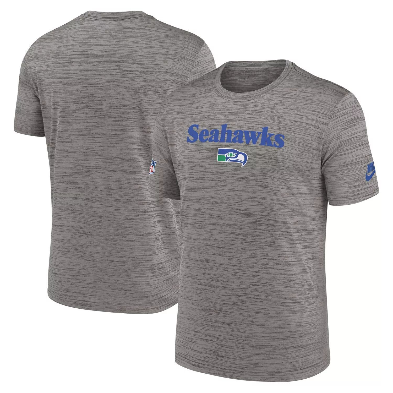 

Мужская футболка цвета угольно-серого цвета Seattle Seahawks Throwback Sideline Performance Nike, Серый