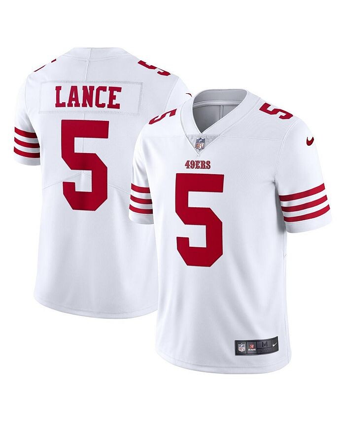 

Мужская белая майка Trey Lance San Francisco 49ers Vapor Limited Nike, белый
