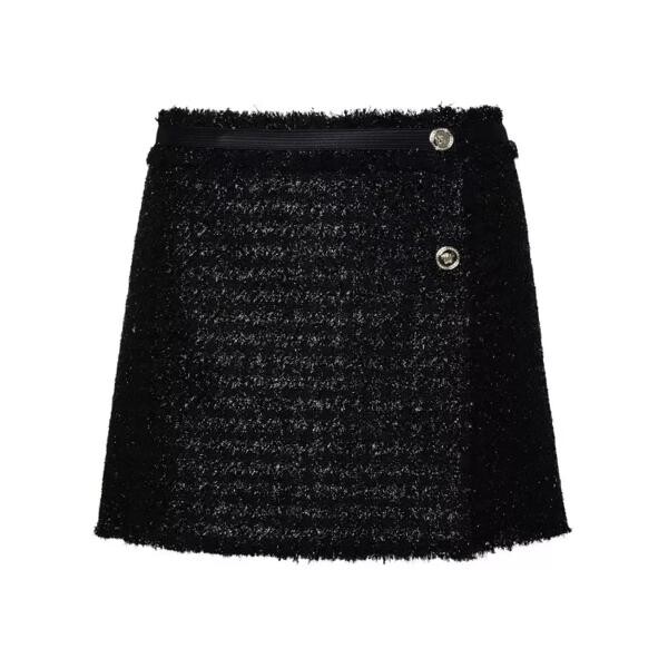 

Юбка wool blend miniskirt Versace, черный
