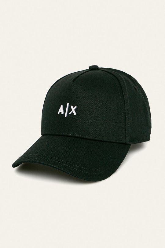 

Хлопковая бейсболка Armani Exchange, черный