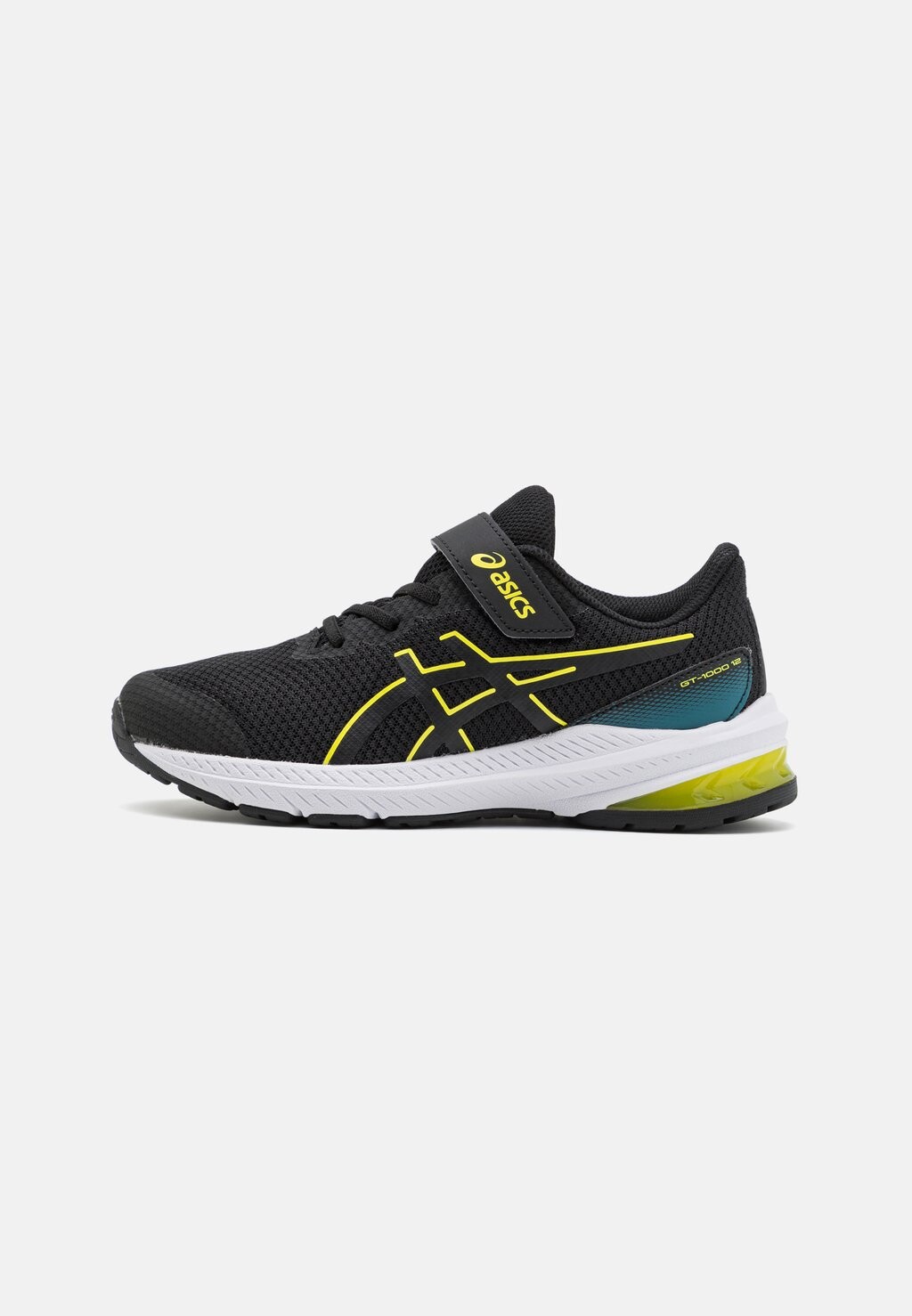 Кроссовки нейтрального цвета GT-1000 12 UNISEX ASICS, цвет black/bright yellow