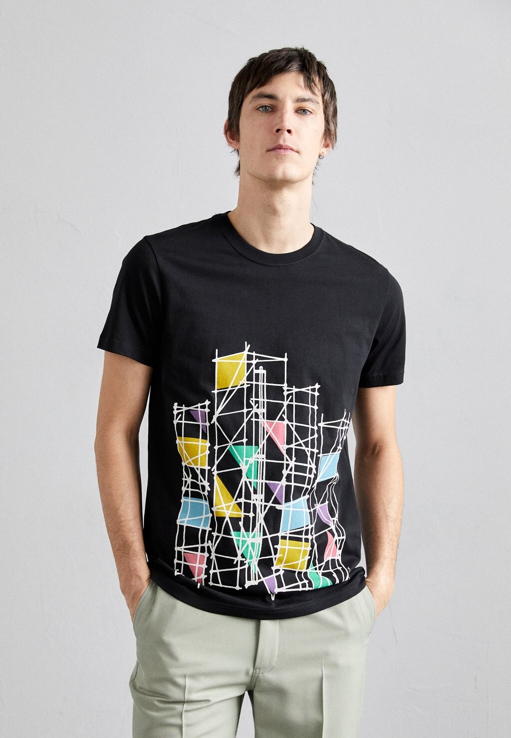 

Футболка с принтом MENS SCAFFOLD PS Paul Smith, цвет blacks