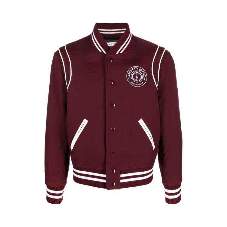 

Куртка Sporty & Rich Monaco Varsity 'Merlot', красный