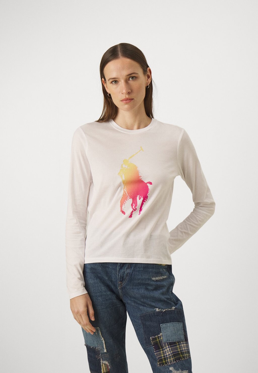 

Блузка с длинными рукавами Polo Ralph Lauren, белый