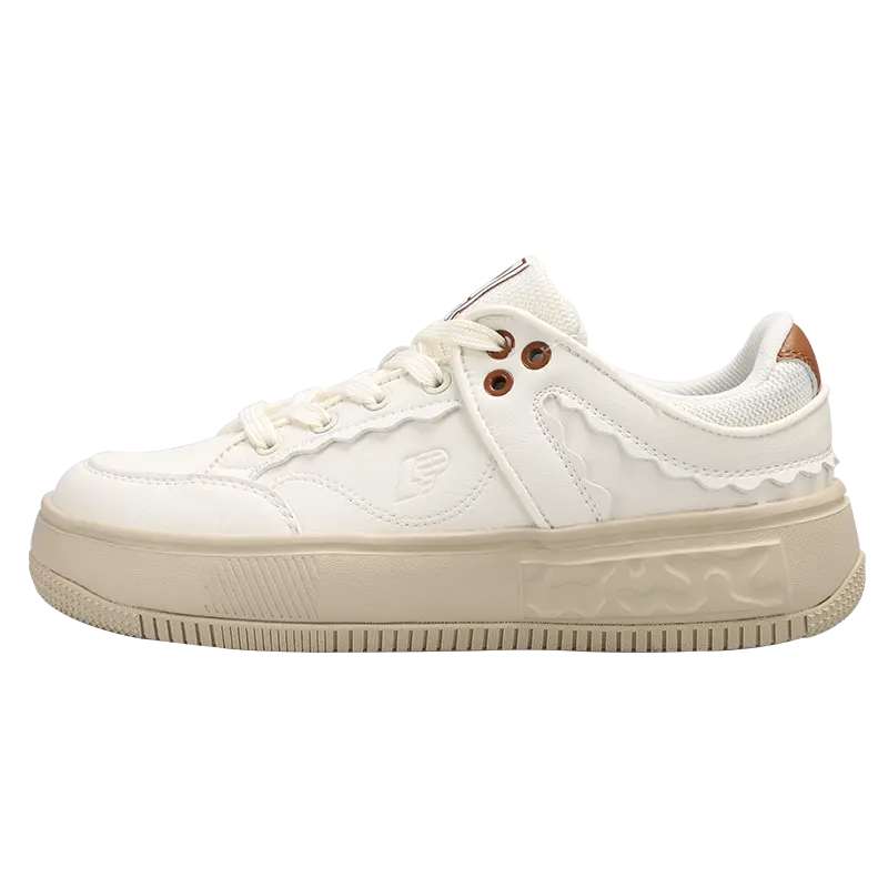 

Кеды, скейтборд обувь женская низкая Lpmx, цвет Ivory white/brownish-yellow