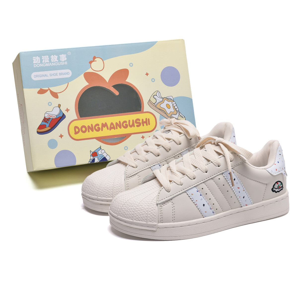 

Кроссовки Anime story Skateboarding Shoes Women's Low-top Off-white, цвет Off-white