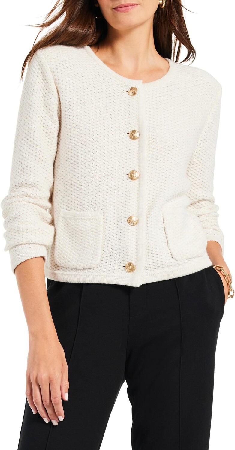 

Свитер Gilded Texture Cardigan NIC+ZOE, цвет Cream