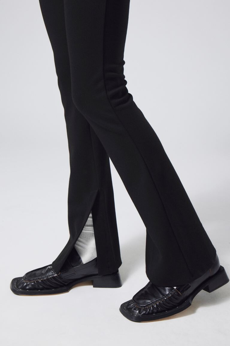 

Расклешенные брюки philo из джерси H&M, черный