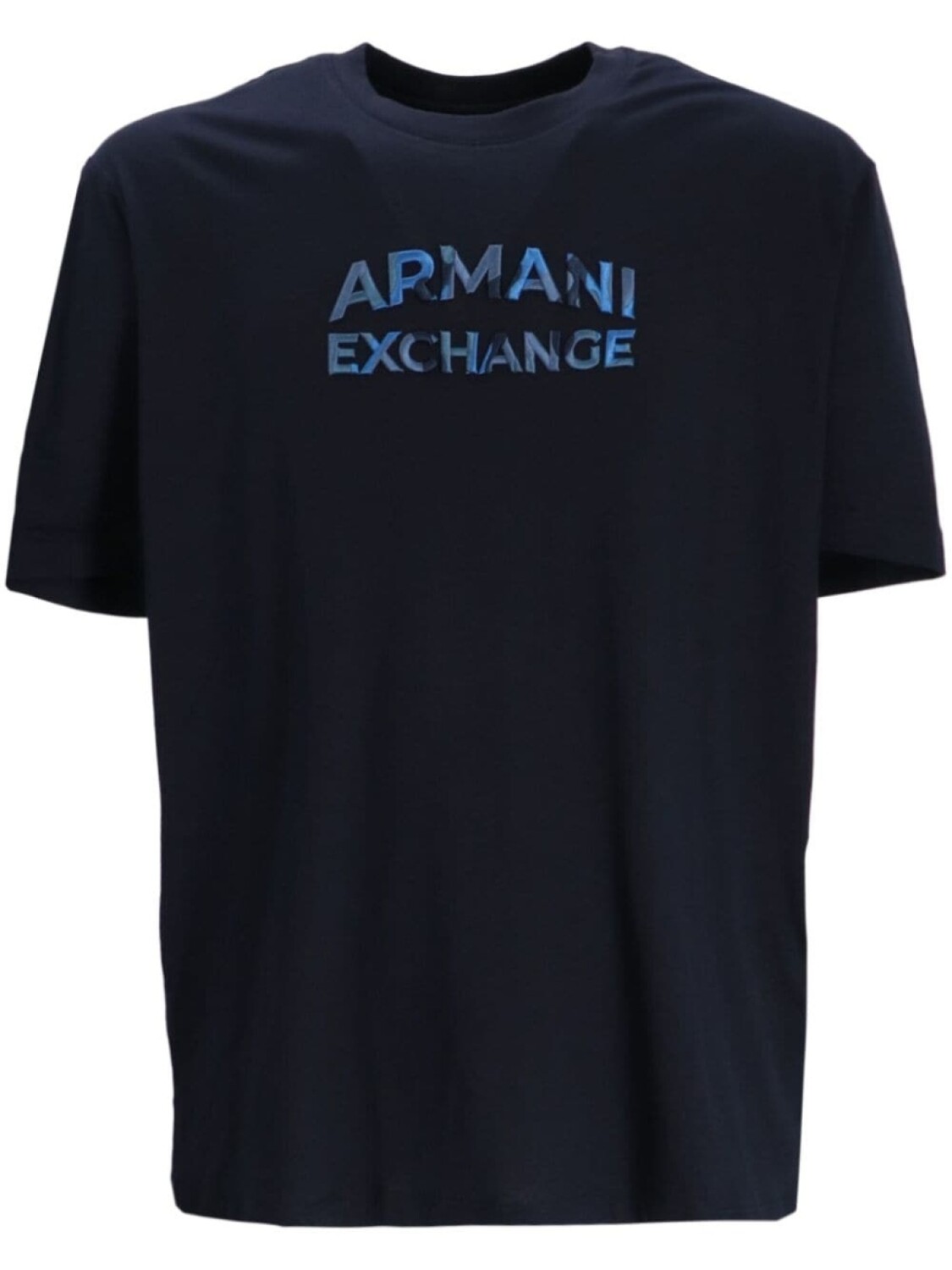 

Футболка из хлопка с вышитым логотипом Armani Exchange, синий