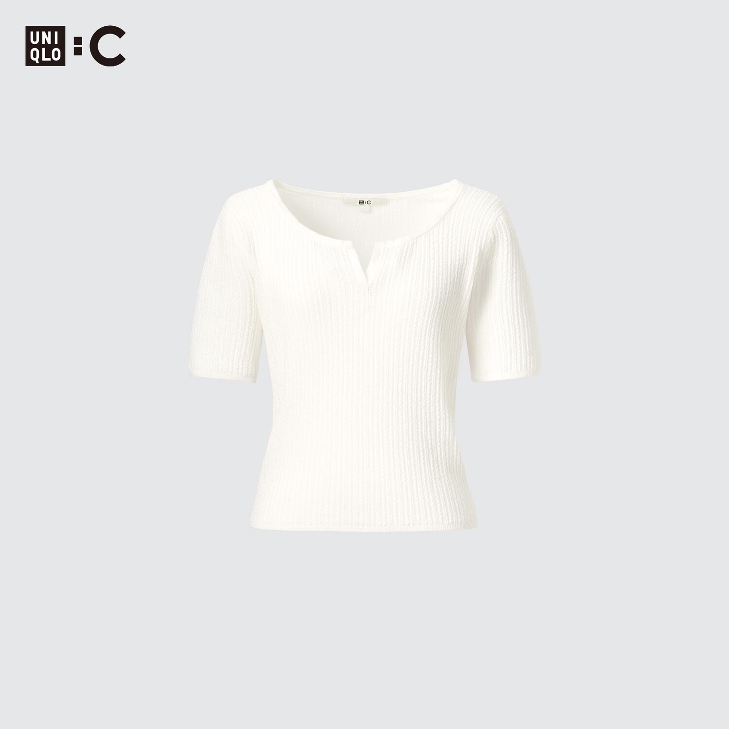 

Свитер Uniqlo женский с коротким рукавом, молочный