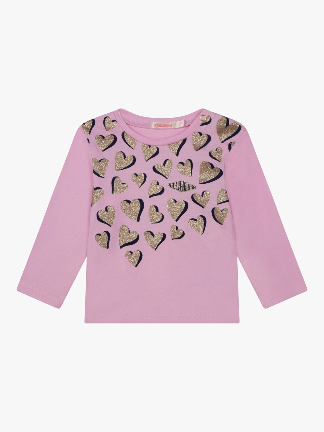

Трикотажный топ Billieblush Baby Foil Hearts, Pink Rose